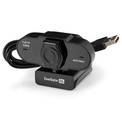 Exegate EX297681RUS ExeGate BlackView C931 Full HD AF (2Мп, 1920х1080, 1080P, 30fps, автоматический фокус, защитная шторка, 4-линзовый объектив, микрофон с шумоподавлением, универсальное крепление )