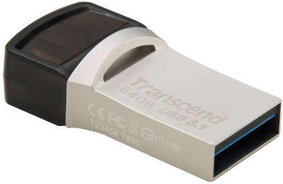 Модуль памяти USB3.1+Type-C Transcend JetFlash 890 OTG 64 Гб [TS64GJF890S]