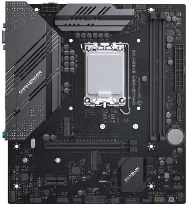 Материнская плата Maxsun MS-Challenger B760M D5 B760, LGA1700, 2*DDR5, 1*PCIEx16, 1*PCIEx1, 2*M.2, 6*USB3.2Gen1, 4*USB2.0, 3*SATA3.0, 1G, VGA, HDMI, M-ATX, RTL