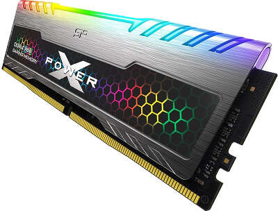 Модуль памяти DDR4 DIMM 8Gb DDR3200 Silicon Power XPower Turbine RGB (SP008GXLZU320BSB)