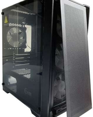 Корпус PowerCase Alisio Micro X4B, черный, mATX, Без БП (CAMIB-L4)