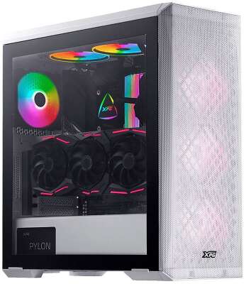 Корпус XPG DEFENDER WHITE [DEFENDER-WHCWW] (Midi-Tower, белый, TG, 120mm fan*3)