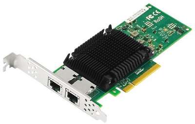 Сетевой адаптер Lr-Link LRES1012PT PCIe v3.0 x8 2*RJ45 10G NIC Card на базе Intel X710