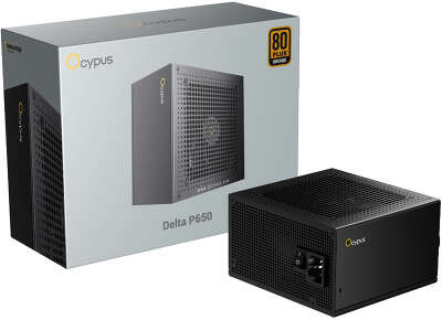 Блок питания 650W Ocypus Delta P650 (ATX, 80+ Bronze, APFC, 20+4 pin, 120mm fan, PCI-E 6+2Px3, 8xSATA) (Delta-P650-B1FDBK024X-EU)
