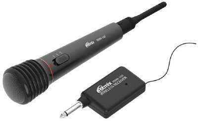 RITMIX RWM-100 black {100 Гц - 10000 Гц, 600 Ом, -72 Дб, > 85 дБ, КНИ <- 0,2%, максимальная девиация: ± 30 КГц, переключатель вкл./выкл., 3 pin XLR - Jack 6.3 mm, 3 м, питание микрофона: 1,5 В}