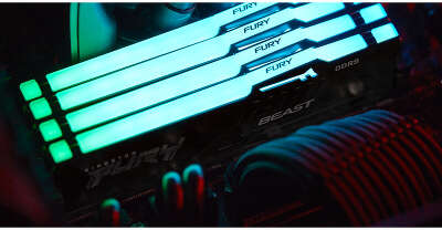 Память оперативная/ Kingston 32GB 5600MT/s DDR5 CL36 DIMM FURY Beast RGB EXPO