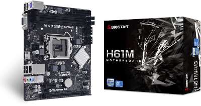 Материнская плата mATX LGA1155 Biostar H61MHV3