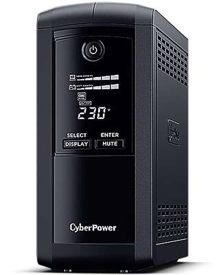 Источник бесперебойного питания ИБП Line-Interactive CyberPower VP1000ELCD 1000VA/550W USB/RS-232/RJ11/45 (4 EURO)