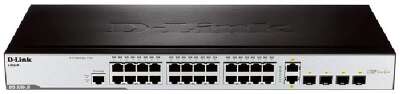 D-Link DES-3200-28/C1A Управляемый L2 коммутатор с 24 портами 10/100Base-TX, 2 портами 100/1000Base-X SFP и 2 комбо-портами 100/1000Base-T/SFP