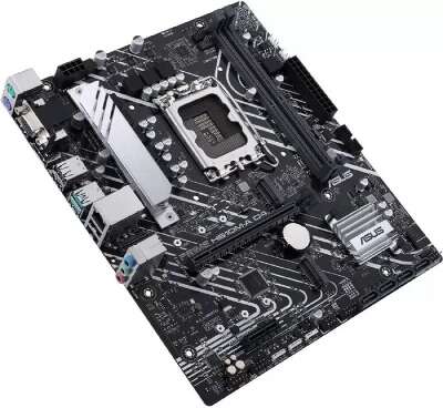 ASUS PRIME H610M-A D4-CSM (Socket 1700, mATX, 2xDDR4(64GB),  VGA/DP/HDMI 2.1, 1xPCIe 4.0x16/1xPCIe 3.0, 1xLAN, 4xSATA 6Gb/s, 2xM.2, 1xM.2 E key, 2xUSB 3.2, 4xUSB 2.0, 2xPS/2)