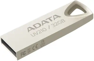Модуль памяти USB2.0 ADATA AUV210, 32 Гб, металлический [AUV210-32G-RGD]