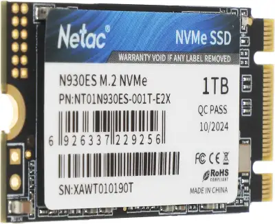 Накопитель SSD Netac PCIe 3.0 x2 1TB NT01N930ES-001T-E2X N930ES M.2 2242