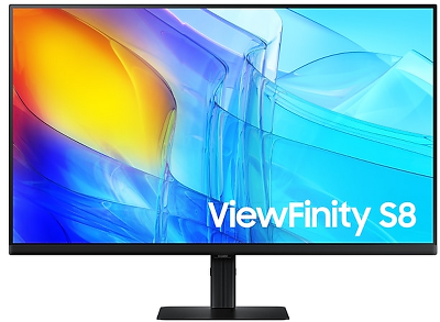 Монитор Samsung 32" ViewFinity S8 S80D S32D800EAI (VA 21:9 3840x2160x60Hz 5ms 350cd 3000:1 178/178 1,07 bill; DP; HDMI; USB3.0x3 RJ45 HAS Tilt Swiv VESA Black