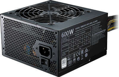 Блок питания 600W Cooler Master MasterWatt Lite, 600W, ATX, 120mm