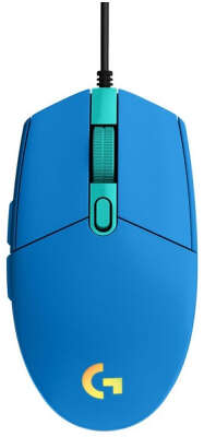 Мышь проводная игровая Logitech G102 BLUE (USB, оптическая, 8000 dpi, 6but) (910-005810)