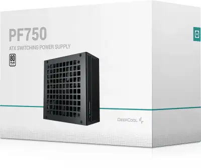 Блок питания Deepcool ATX 750W PF750 80+ white (20+4pin) APFC 120mm fan 6xSATA RTL
