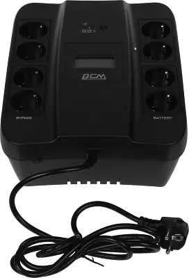 ИБП Powercom Back-UPS Spider, 900VA, 540W, EURO, черный