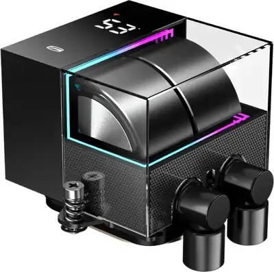 Система водяного охлаждения PcCooler DS360 BK Soc-AM5/AM4/1200/1700/1851 черный 4-pin Al LCD 310W Ret (DS360-BKNWXX-GL)