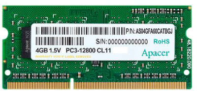 Модуль памяти DDR-III SODIMM 4Gb DDR1600 Apacer (DS.04G2K.KAM)