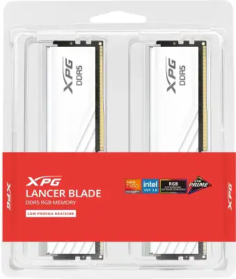 Память DDR5 2x16GB 6400MHz A-Data AX5U6400C3216G-DTLABRWH XPG Lancer Blade RGB RTL Gaming PC5-51200 CL32 DIMM ECC 288-pin 1.4В kit dual rank с радиатором Ret