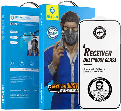 Защитное стекло для iPhone 15 Plus BLUEO Large arc Anti-Dust Anti-Static [NPB6-15-6.7]