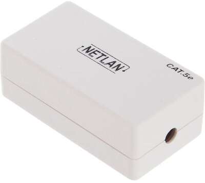 Кабельный соединитель NETLAN IDC-IDC, Кат.5e (Класс D), 100МГц, 110/KRONE, T568A/B, неэкранированный, белый, уп-ка 10шт.