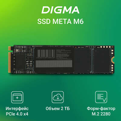 Твердотельный накопитель NVMe 2Tb [DGSM4002TM63T] (SSD) Digma META M6