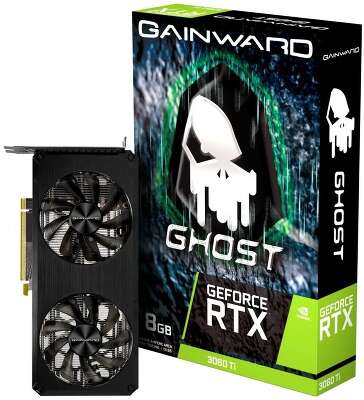 Видеокарта GAINWARD NVIDIA nVidia GeForce RTX 3060Ti Ghost 8Gb DDR6 PCI-E HDMI, 3DP