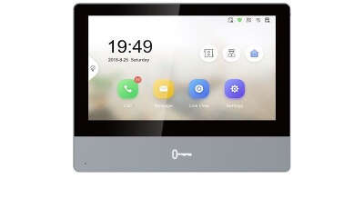 Видеодомофон Hikvision DS-KH8350-WTE1 серебристый