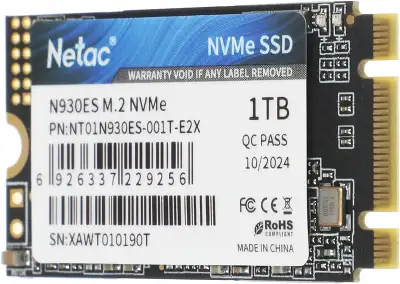 Накопитель SSD Netac PCIe 3.0 x2 1TB NT01N930ES-001T-E2X N930ES M.2 2242