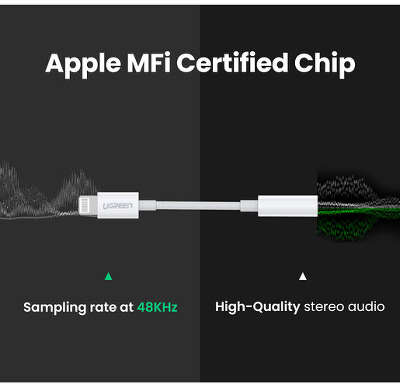 Адаптер UGREEN US212 (30759) Lightning to 3.5mm Headphone Jack Adapter