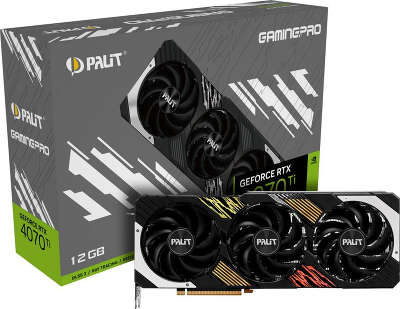 Видеокарта Palit NVIDIA nVidia GeForce RTX 4070Ti GamingPro 12Gb DDR6X PCI-E HDMI, 3DP