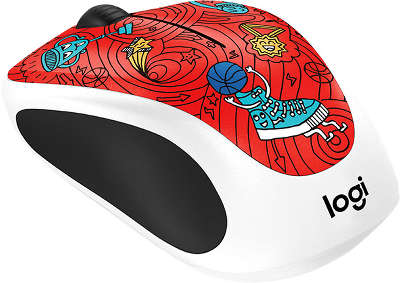 Мышь беспроводная Logitech Wireless Mouse M238 Doodle Collection USB CHAMPION CORAL (910-005054)