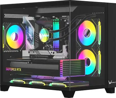 Корпус Formula Crystal Z9ML Floe черный без БП mATX 1xUSB3.0 1xUSB3.1 audio bott PSU