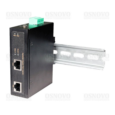 PoE-инжектор OSNOVO Midspan-1/903G(Booster) Промышленный PoE-инжектор Gigabit Ethernet на 90W с бустером напряжения. Соответствует стандартам PoE IEEE 802.3af/at/bt. Автоматическое определение PoE устройств. Мощно