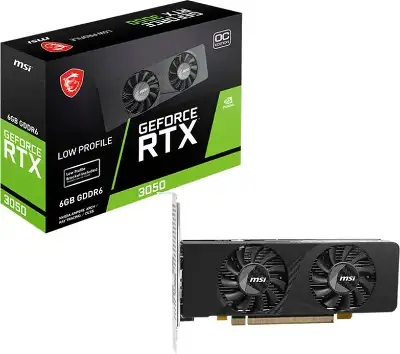 Видеокарта MSI RTX 3050 LP E 6G OC//RTX 3050, HDMI*2, DP, 6G, D6