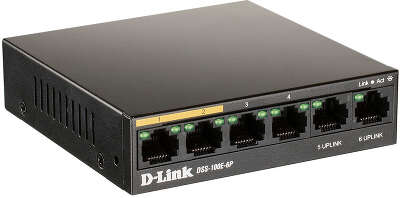 Коммутатор D-link DSS-100E-6P