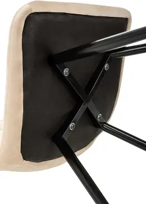 Стул для дома Бюрократ CH-K1 бежевый Holland 06 металл черный на ножках (CH-K1_1/HL07)
