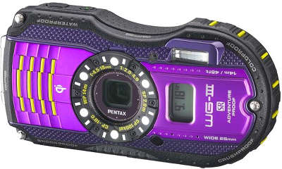 Цифровая фотокамера Pentax Optio WG-3 GPS чёрный с фиолетовыми вставками