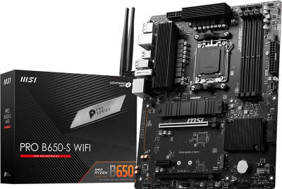 Материнская плата/ MB MSI AMD B650 sAM5, 4xDDR5(256GB), HDMI 2.1/DP, 2xPCIe 4.0x16, 1xPCIe 3.0, 1xLAN (2.5GbE), Wi-Fi, BT, 4xSATA 6Gb/s, 2xM.2, 1xUSB-C, 7xUSB 3.2, ATX