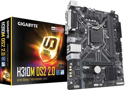 Материнская плата microATX LGA1151v2 GIGABYTE H310M DS2 2.0