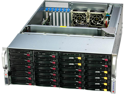 Сервер Supermicro SuperStorage 4U Server 641E-E1CR24L 2x6548Y+/4x64Gb/ 1x7450 PRO 480GB NVMe M.2