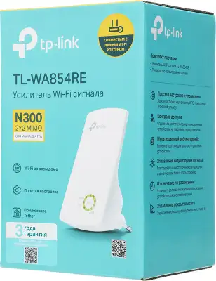 Повторитель беспроводного сигнала TP-Link TL-WA854RE N300 Wi-Fi белый