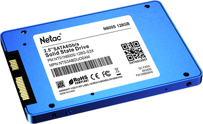 SSD накопитель Netac SSD N600S 128GB 2.5 SATAIII 3D NAND, 7mm, R/W up to 510/440MB/s, TBW 70TB, 5y wty