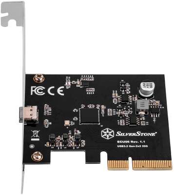 Контроллер Silverstone G56ECU060000010 SuperSpeed USB 20Gbps / USB-C 3.2 Gen 2x2 PCIe expansion card
