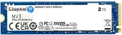 Kingston SSD NV3, 2000GB, M.2(22x80mm), NVMe, PCIe 4.0 x4, 3D TLC SNV3S/2000G