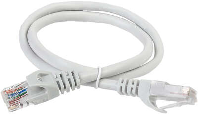 Патч-корд ITK PC01-C5EU-05M UTP RJ-45 вил.-вилка RJ-45 кат.5E 0.5м серый ПВХ