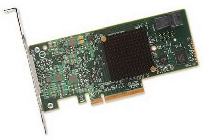 RAID-контроллер Broadcom LSI MegaRAID SAS 9341-4i SGL (LSI00419 / 05-26105-00(J) PCIe 3.0 x8 LP, SAS/SATA 12G, RAID 0,1,5,10,50, 4port(1*int SFF8643), 3008ROC, {5}, (003099)