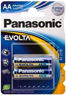 Комплект элементов питания AA Panasonic EVOLTA (2 шт в блистере)