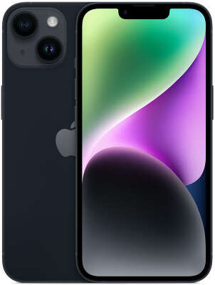 Смартфон Apple A2884 iPhone 14 128Gb 6Gb темная ночь моноблок 3G 4G 2Sim 6.1" 1170x2532 iOS 16 12Mpix 802.11 a/b/g/n/ac/ax NFC GPS GSM900/1800 GSM1900 Protect